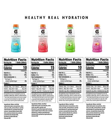 Gatorade Fit Electrolyte Beverage Variety Pack - 12 Bottles, 16.9 oz Each - Buy Online on GoSupps.com