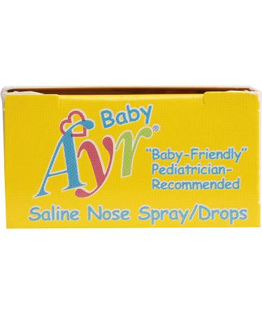 Baby Ayr Saline Nose Spray/Drops 1 Fl Oz (Pack of 6) - Gentle Nasal Relief for Infants - Buy Online on GoSupps.com