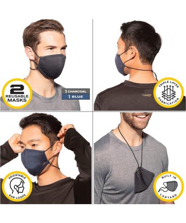 Copper Fit Unisex Never Lost Face Masks - 2 Pack | Anti-Microbial Fabric - Buy Online on GoSupps.com