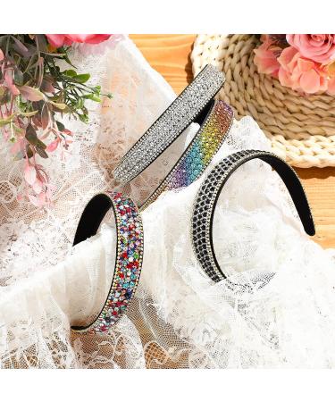 Waydress Rhinestone Headband Set - 4 Pieces Crystal Sparkly Hair Accessories in Stylish Colors - Buy Online on GoSupps.com