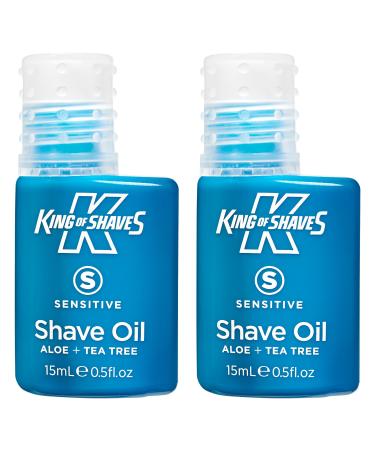 King Of Shaves Sensitive Shaving Oil For Men 15ml TWIN PACK