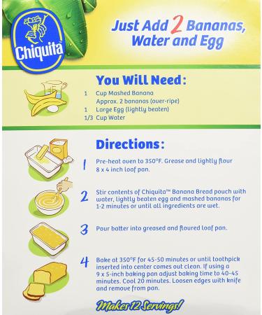 Concord Foods Chiquita Banana Bread Mix 13.7oz (VALUE pack of 6 Boxes) - Buy Online on GoSupps.com