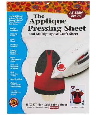 Bear Thread Applique Pressing Sheet 13in x 17in  White
