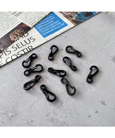 Temlum 2.5 cm Mini Carabiner Set - Aluminum Key Rings for Camping Travel & Hiking | 10 Black Hooks - Buy Online on GoSupps.com