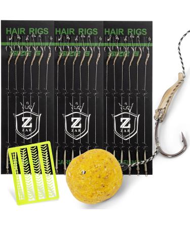 Tsar of fishing hooks with leader very sharp tip carp accessories invisible in the water boilies rig handmade hair rigs tear -resistant size 2 4 6 8