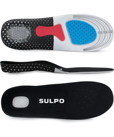 2 Pairs of Orthopedic Insoles for Heel Spur Pain Relief - Comfortable Sports Insoles Black Size 45-47 - Buy Online on GoSupps.com