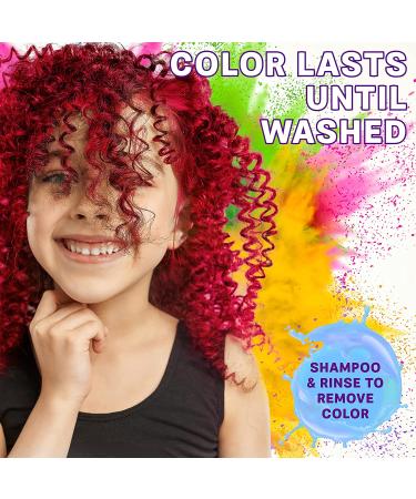 Hair Chalk Pens Set - 10 Rainbow Colors - Temporary Hair Color Kit for Girls - Washable Hair Dye - Ideal for Party Dress Up - Kids Age 6 - Buy Online on GoSupps.com