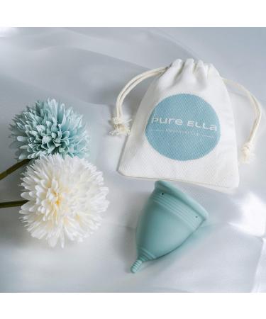 Pure Ella Menstrual Cup - BPA-Free Silicone Period Cup for Up to 12 Hours - Eco-Friendly & Hypoallergenic - Sizes XS S L Available - 1 Pack - Buy Online on GoSupps.com