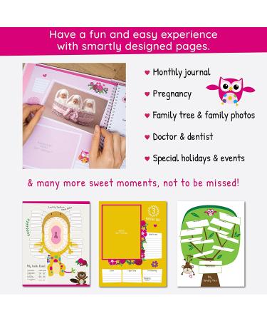 Ronica Memory Book for Baby Girl - Photo Album & Scrapbook | Keepsake for New Parents - Giraffe Design - Buy Online on GoSupps.com