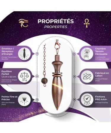Buy Egyptian Radiesthesia Pendulum Thot - Esoteric Oracle Pendulum for Geobiology & Mood - Anthical Brass 37g - International Shipping Available - Buy Online on GoSupps.com