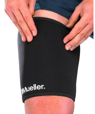 Mueller Sports Medicine Neoprene Thigh Sleeve, Black, Large
