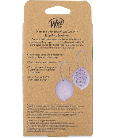Wetbrush Go Green Scalp Massager & Exfoliator - Lavender Infused Soft & Larger Bristles Purple | International Shipping - Buy Online on GoSupps.com