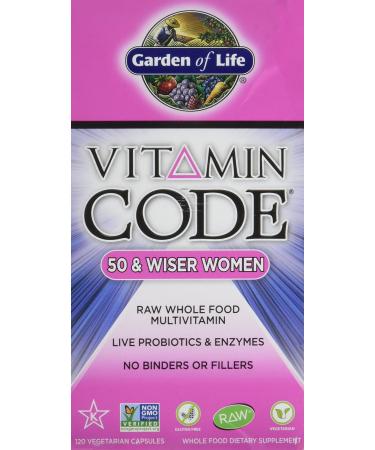 Garden of Life Vitamin Code 50 & Wiser Women RAW Whole Food Multivitamin 120 Vegetarian Capsules