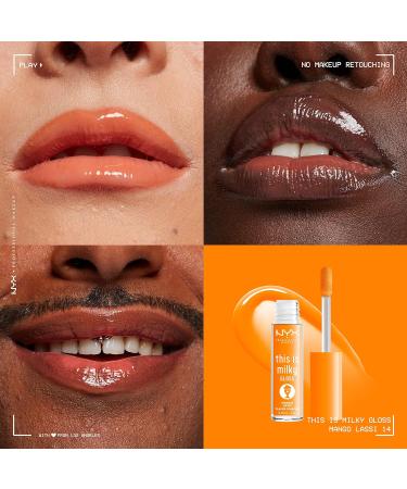 Nyx Professional Makeup Milky Gloss Lip Gloss - Mango Lassi | 12-Hour Hydration, Vegan, Scented Milkshake - Buy Online on GoSupps.com