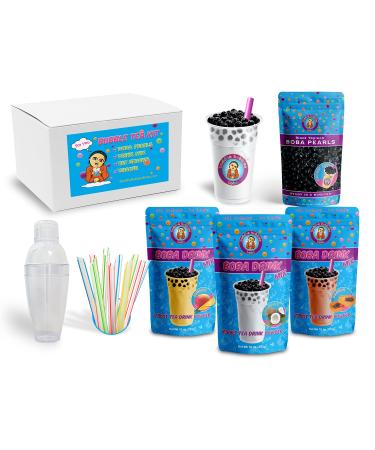 MANGO, COCONUT, PAPAYA - D.I.Y. Boba/Bubble Tea Kit/Gift Box by Buddha Bubbles Boba