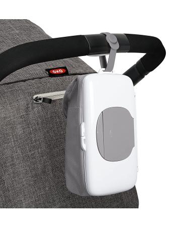 OXO Tot On-The-Go Wipes Dispenser with Diaper Pouch in Gray - Convenient Baby Essentials - Buy Online on GoSupps.com