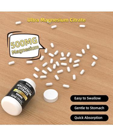 500MG Highly Bioavailable Magnesium Citrate,100 Tablets - Buy Online on GoSupps.com