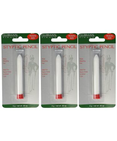 Clubman Pinaud Styptic Pencil Travel Size .33 oz (Pack of 3)