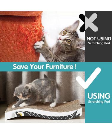 Conlun Cat Scratcher Pad - Double-Sided Anti-Slip Design | Medium-Wave White-2 Pack - Buy Online on GoSupps.com