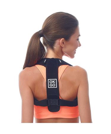 Back Posture Corrector for Women & Men - Discreet Comfortable Clavicle Support Back Brace - Neck Back and Shoulder Pain Relief Figure 8 Clavicle Brace for Posture Correction and Alignment (30-43 chest sizes)