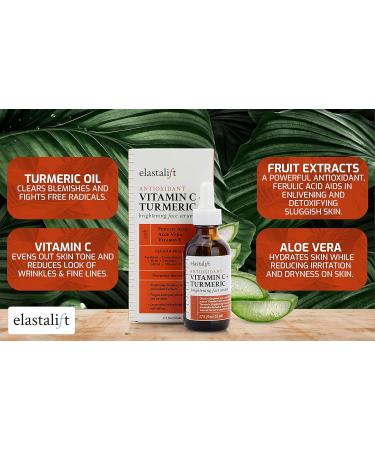 Elastalift Vitamin C + Turmeric Oil Anti-Aging Serum | Brighten & Hydrate Skin | 1.75 Fl Oz - Buy Online on GoSupps.com