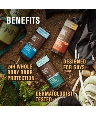 Every Man Jack All Over Deodorant - 24 Hour Whole Body Odor Protection - Aluminum Free - Coastal Surf Scent 2.6 oz (1 Pack) Coastal Surf 2.6 oz (Pack of 1) - Buy Online on GoSupps.com
