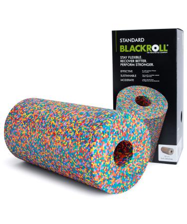 Blackroll Standard - original fascia roll (30 x 15 cm) fitness role for the self -massage of back and legs effective massage roller for functional training medium hardness made in Germany 5. Rainbow