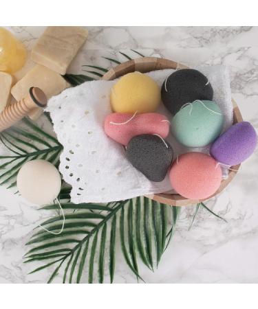 Blue Konjac Facial Sponge - 100% Natural and Chemical Free for Gentle Cleansing and Exfoliation - Buy Online on GoSupps.com