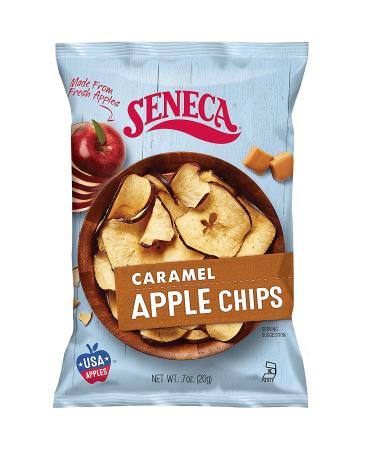 Seneca Caramel Apple Chips - 100% Red Delicious Apples from Yakima Valley Orchards - Crisped to Perfection - 0.7oz (Pack of 24) - Buy Online on GoSupps.com