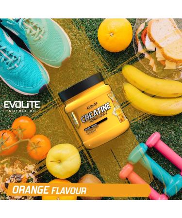 Evolite Nutrition Creatine Monohydrate 500g - Tasty Pre Workout Booster with Taurine - Best Creatine Powder for Energy & Performance - Buy Online on GoSupps.com