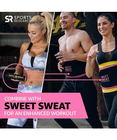 Sweat Band Waist Trimmer by Sports Research - Medium Black/Pink - Buy Online on GoSupps.com