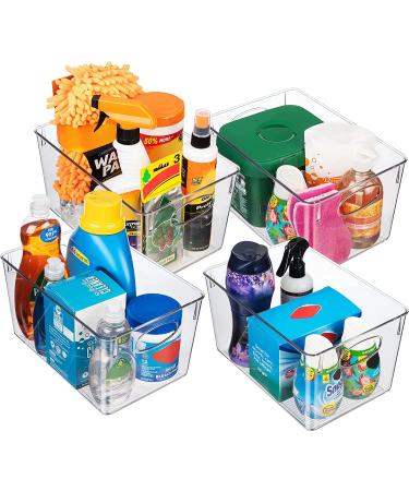 ClearSpace Plastic Storage Bins with Lids - Kitchen & Pantry Organization, Fridge & Cabinet Organizers - 4 Pack - Buy Online on GoSupps.com