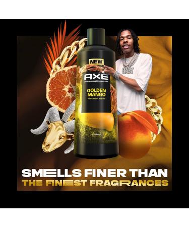 AXE Fine Fragrance Collection Golden Mango Body Wash for Men - 4 Count, 18 oz - Mango Mandarin and Vetiver Scent - Shower Gel for 12h Refreshing Experience - Buy Online on GoSupps.com