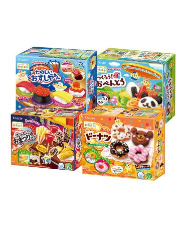 Kracie Popin Cookin Assortment of Donut Festival Sushi Bendo (Total 4 sets) - Buy Online on GoSupps.com