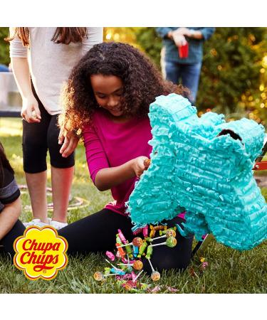 Chupa Chups Fruit Lollipop Bag - 120 Assorted Lollipops in Apple Strawberry Orange & Cherry - Perfect for Parties & Gifts - International Shipping Available - Buy Online on GoSupps.com