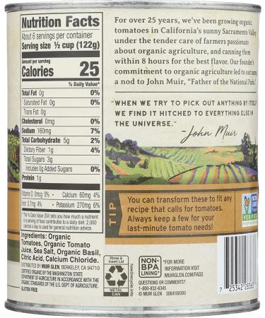 Muir Glen Organic Peeled Whole Tomatoes with Basil 28 oz - Buy Now for Fresh Flavor - Buy Online on GoSupps.com
