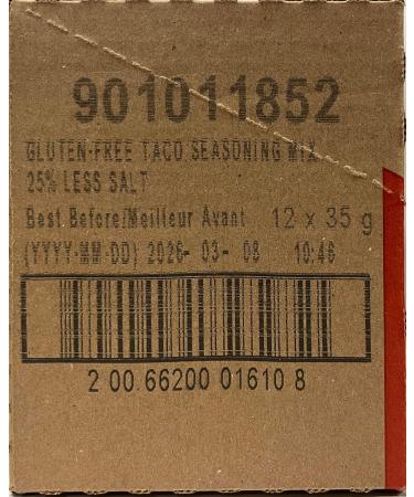 Club House Dry Sauce/Seasoning/Marinade Mix Taco Less Salt 35g Case Pack 12 Count - Buy Online on GoSupps.com