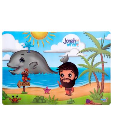 He Loves Me Kids and The Whale Mealtime Placemat for Kids BPA Free 17.6 by 11.8 Tablemat Washable Reusable Plastic