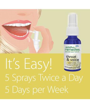 Siddha Remedies Throat & Voice Spray | Natural Homeopathic Relief for Sore Throat & Stress | 100% Natural Cell Salts & Flower Essences - Buy Online on GoSupps.com