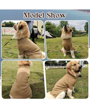 Iecoii Dog Sweater - Warm Turtleneck Winter Clothing for Small Medium & Large Dogs - Perfect for Chihuahuas French Bulldogs & Labradors (XXXX-Large Camel) - Buy Online on GoSupps.com