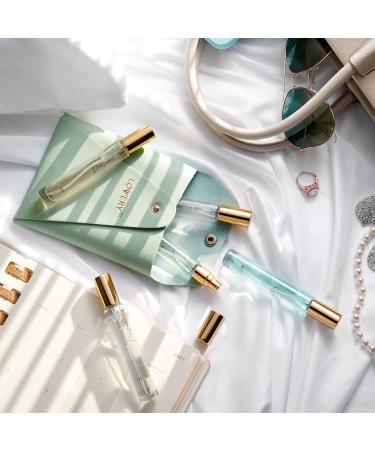 LOVERY Valentines Day Gifts For Her and Him Perfume Set Pack of 5 - Perfume Sampler Sets for Women & Men with Leather Pouch - 10ml Mini Perfume for Travel Gifts Solo Scent & Layering Fragrances Floral - Buy Online on GoSupps.com