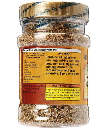 Rani Dill Seeds (Suwa / Sua) Whole Spice 3oz PET Jar - Indian Origin, Gluten Friendly, Non-GMO, Vegan | Weed 3 Ounce Jar - Buy Online on GoSupps.com