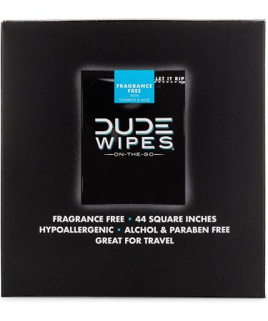 DUDE Wipes On-The-Go Wet Wipes - 30 Unscented Extra-Large Wipes with Vitamin E & Aloe - Flushable & Septic Safe - Buy Online on GoSupps.com