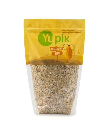 Yupik Organic Rye Flakes 1 kg 6 Count Non-GMO Vegan Kosher Raw Made from Raw Whole Grains Steamed Rolled & Lightly Roasted Flakes Source of Fiber & Iron Ideal for Cooking & Baking