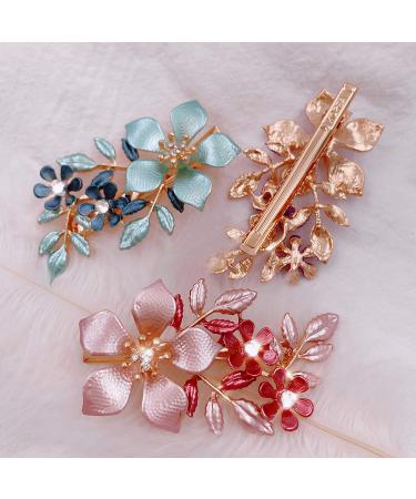 3PCS Large Flower Metal French Hair Styling Alligator Clips for Women and Girls - Buy Online on GoSupps.com