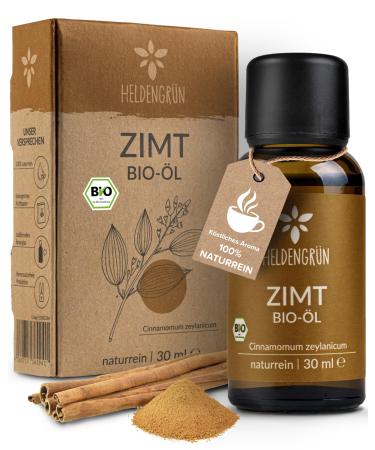 Heldengr n organic cinnamon oil 100% natural Certified foods to take - real cinnamon oil essential - cinnamon oil - cinnamon essential oil cinnamon 30 ml (1 Pack)