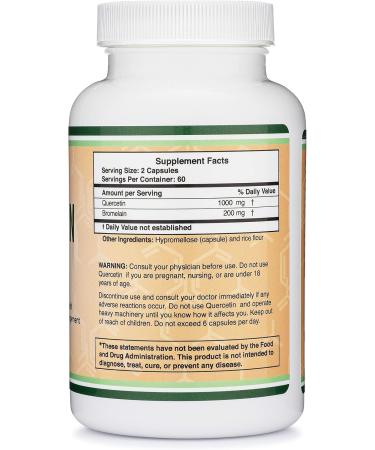 Double Wood Supplements Quercetin and Zinc Bundle - Support Immune System Health (120 Count Quercetin and 300 Count Zinc) - Buy Online on GoSupps.com