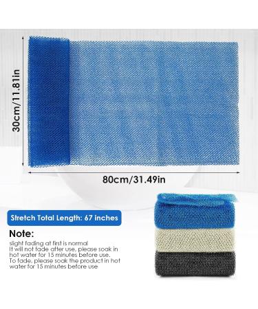 Sibba 3Pcs African Net Bath Sponge Set - Exfoliating Shower Body Scrubber for Daily Use - Buy Online on GoSupps.com