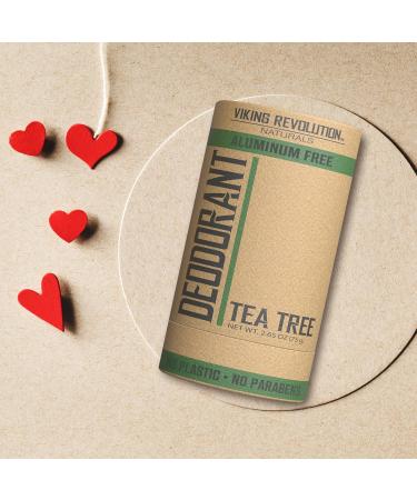 Viking Revolution Tea Tree Deodorant for Men - Deodorant Men Aluminum Free with Shea Butter and Tapioca Starch - Mens Deodorant Stain- Free and Baking Soda-Free - Natural Deodorant for Men (2.65oz) Tea Tree 2.65 Ounce (Pack of 1) - Buy Online on GoSupps.com