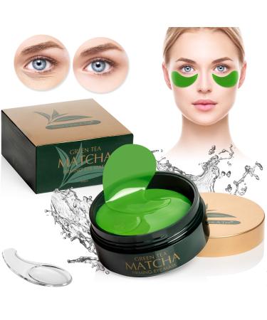 Green Tea Matcha Firming Eye Mask  30 Pairs Collagen Patches For Fine Lines  Wrinkles  Under Eye Bags & Puffy Eyes Treatment  Face Gel Pads That Reduce The Signs Of Aging